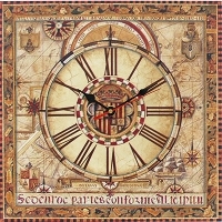 Настенные кварцевые часы "Древние науки" артикул 8031b.